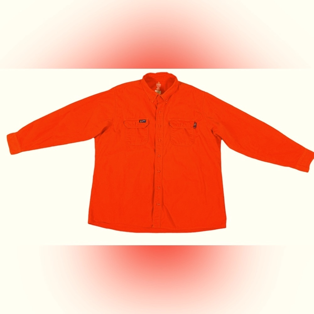 LAPCO Men”s Long Sleeve Flame Resistant Orange Shirt